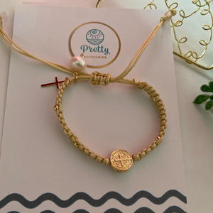 Pulsera San Benito Dorada