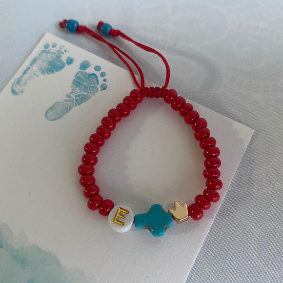 Pulsera Cruz Turquesa Niños