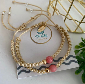 Set  Pulsera Rosa