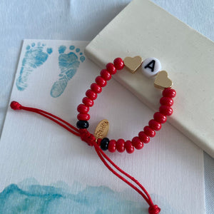 Corazón pulsera letras