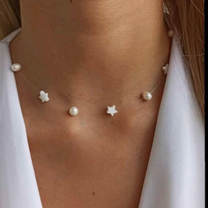 Collar estrellas perla